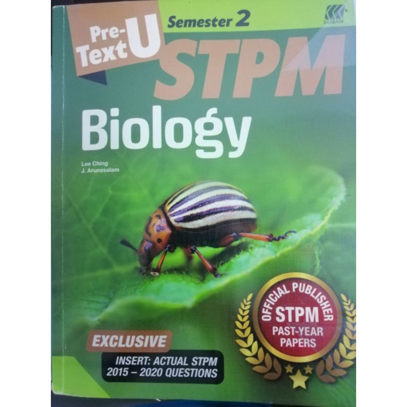 STPM Sem 2 Biology textbook | Shopee Philippines