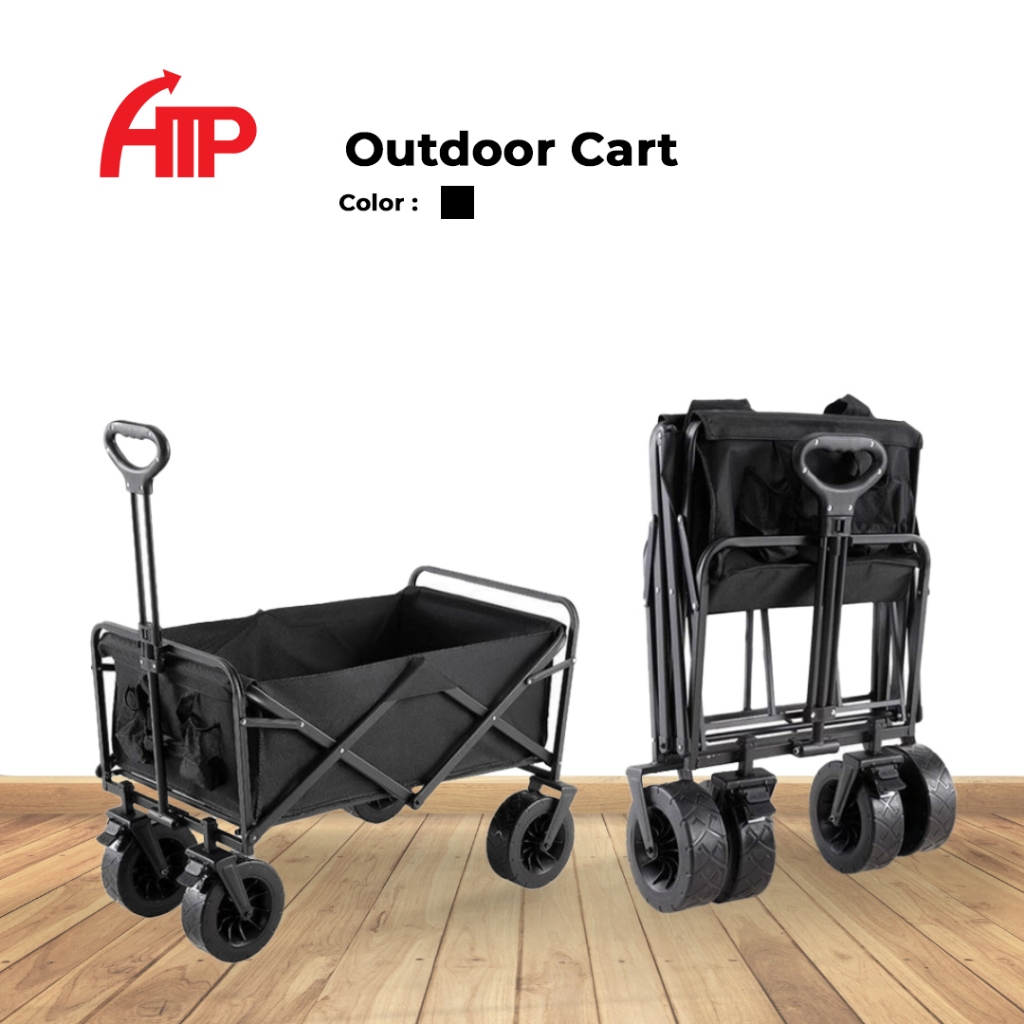 ATP Portable Camping Trolley Foldable Outdoor Cart Night Market Stall ...