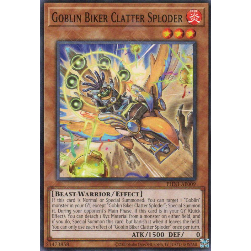 Yugioh PHNI-AE009 Goblin Biker Clatter Sploder (N) | Shopee Philippines