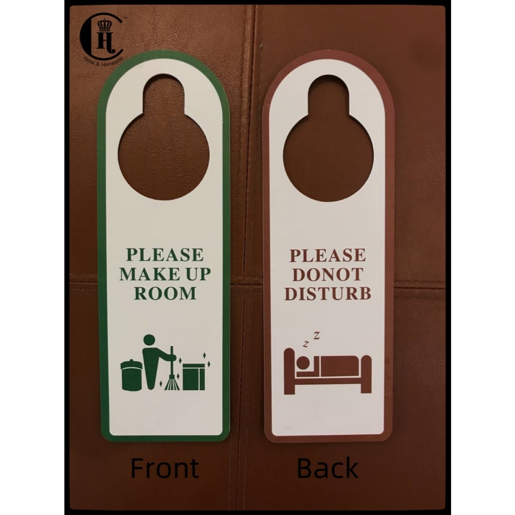 10pcs DO NOT DISTURB/MAKE UP ROOM-DOOR HANGER TAG-DOUBLE SIDED DOOR TAG ...