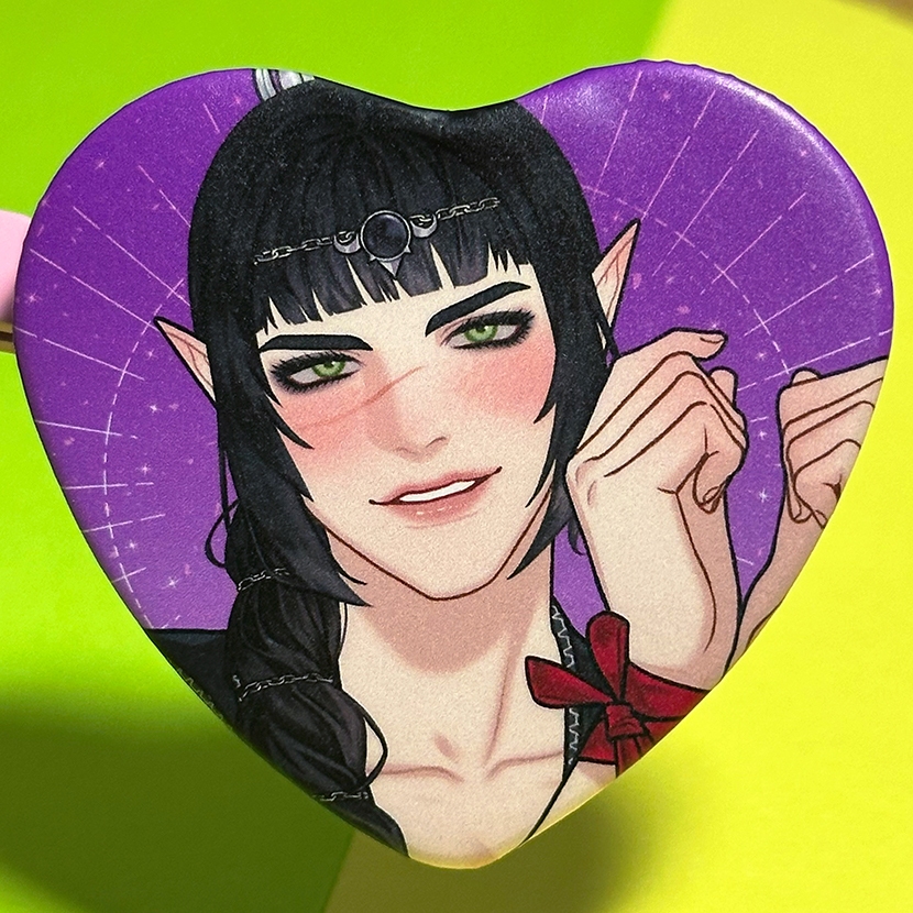 BG3 Heart Pin Button Badges Astarion, Shadowheart, Halsin | Shopee ...