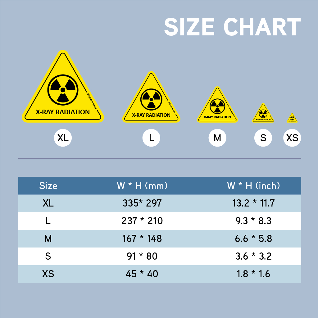 X-ray Radiation. Premium Triangle Sticker Sign Warning Caution Danger ...