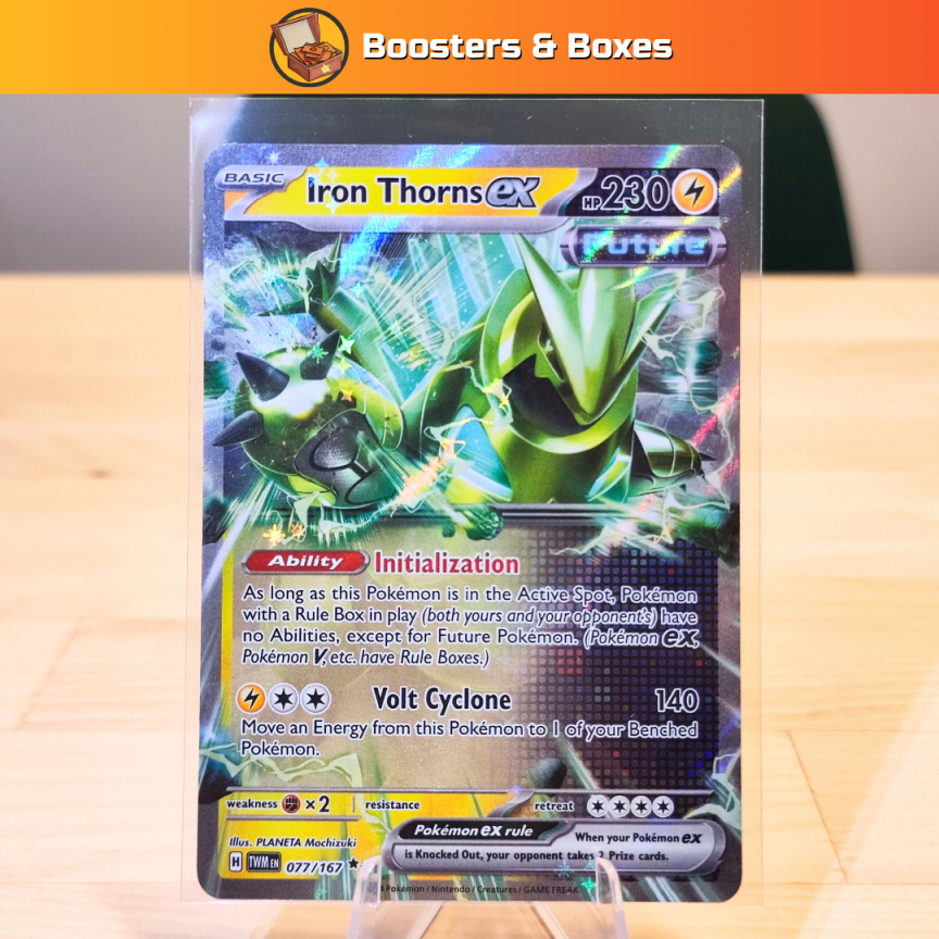 Iron Thorns EX 077/167 Pokemon Card - Twilight Masquerade Double Rare Holo