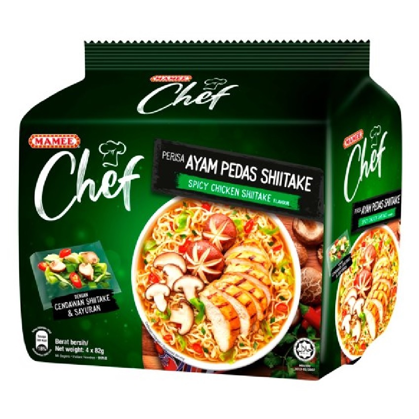 MAMEE CHEF SPICY CHICKEN & SHITAKE 88GX4 [EXP DATE 5/12/24] Shopee