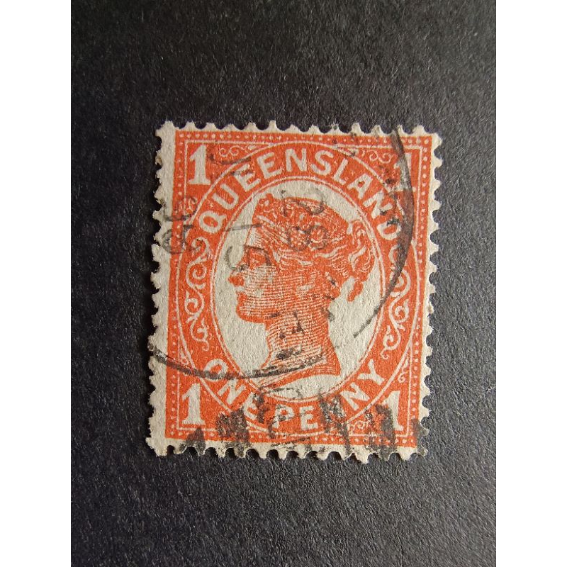 AUS41 1897 Queensland one Penny stamps 1v used | Shopee Philippines