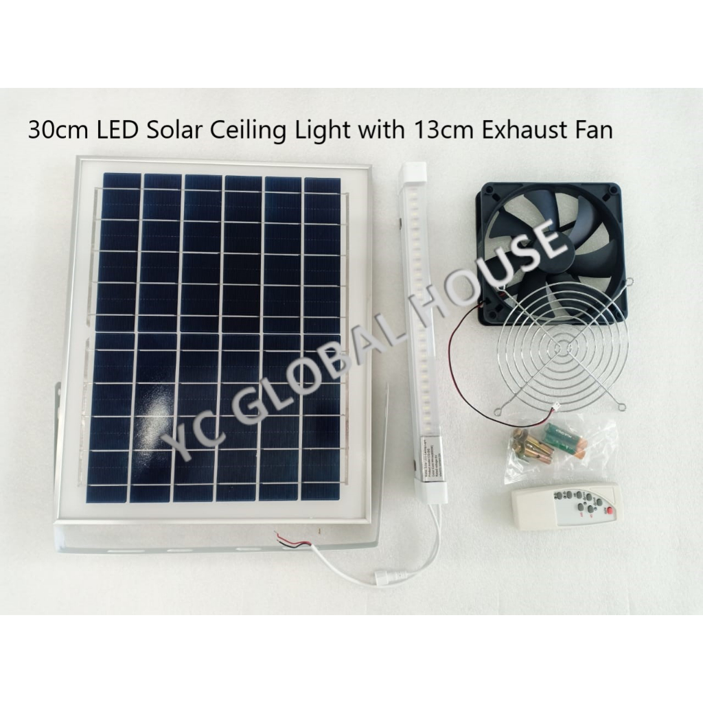 Solar LED Ceiling Light with Exhaust Fan (CGDG) in Shopee Philippines