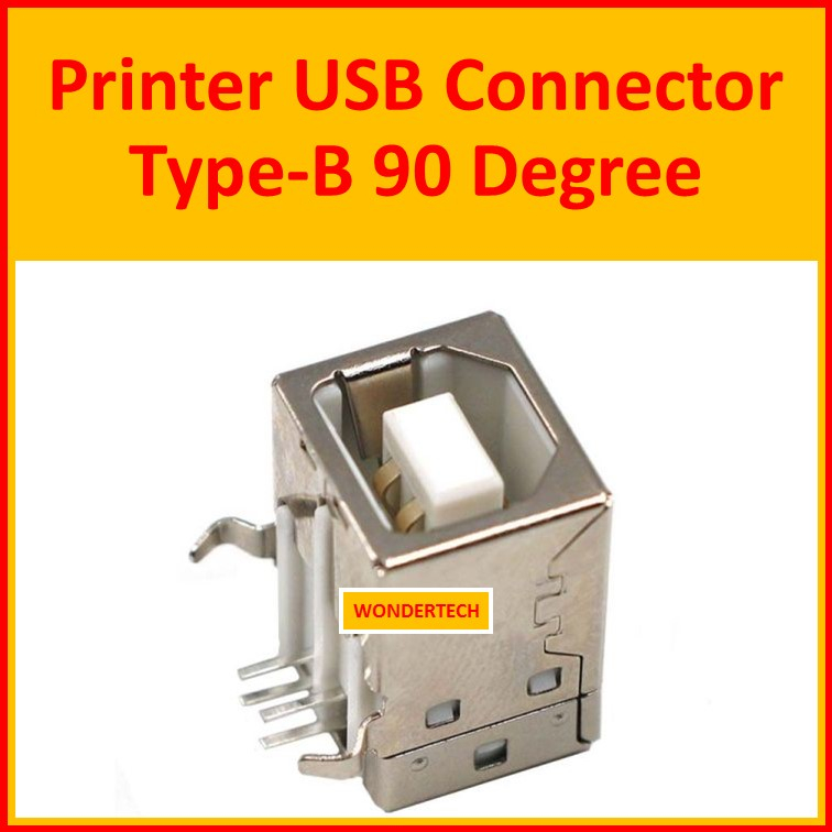 Printer USB Connector TypeB 4 Pin 90 Degree USB2.0 Socket Shopee