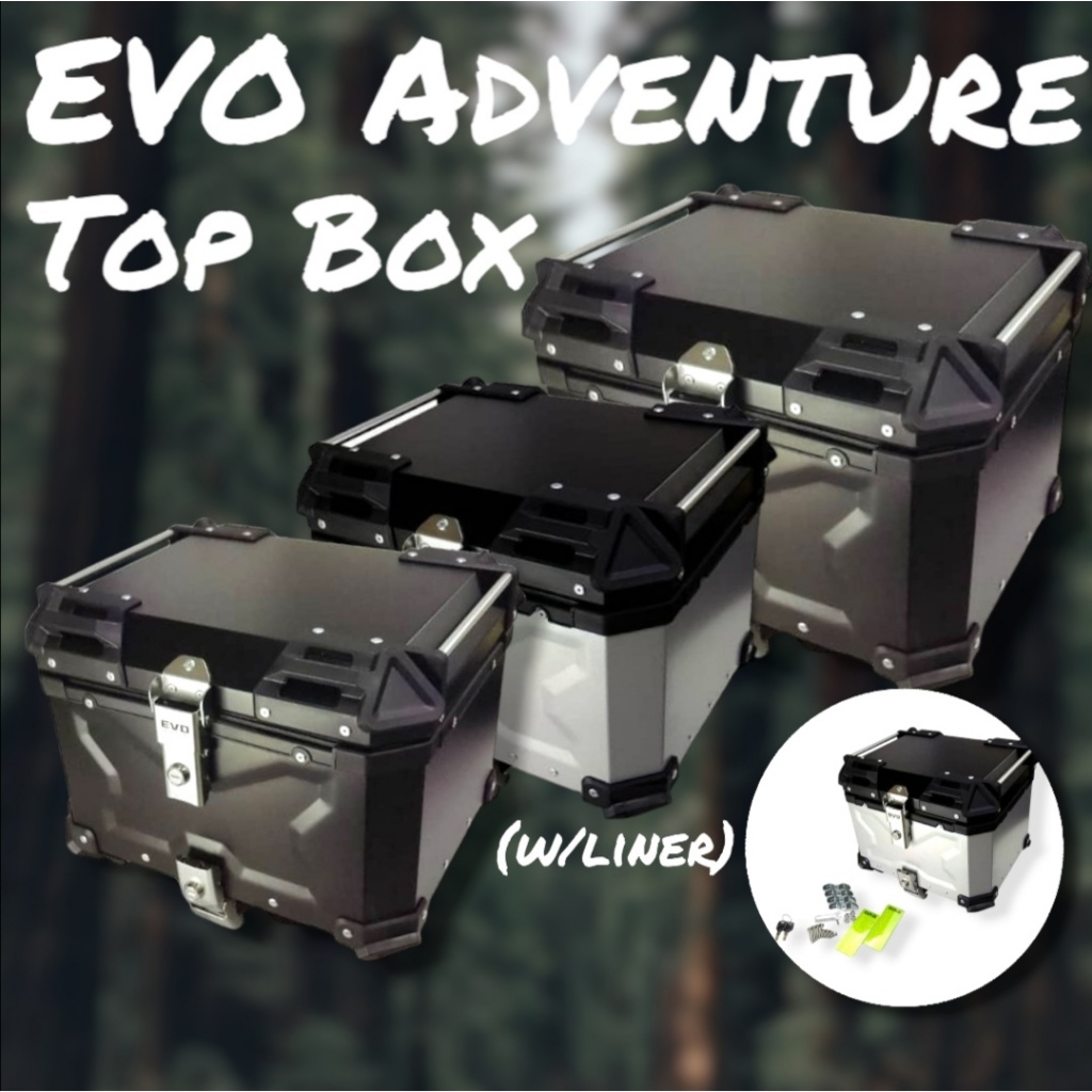 EVO ADVENTURE TOP BOX ALUMINIUM (WITH LINER) BOX BELAKANG ALUMINIUNM ...