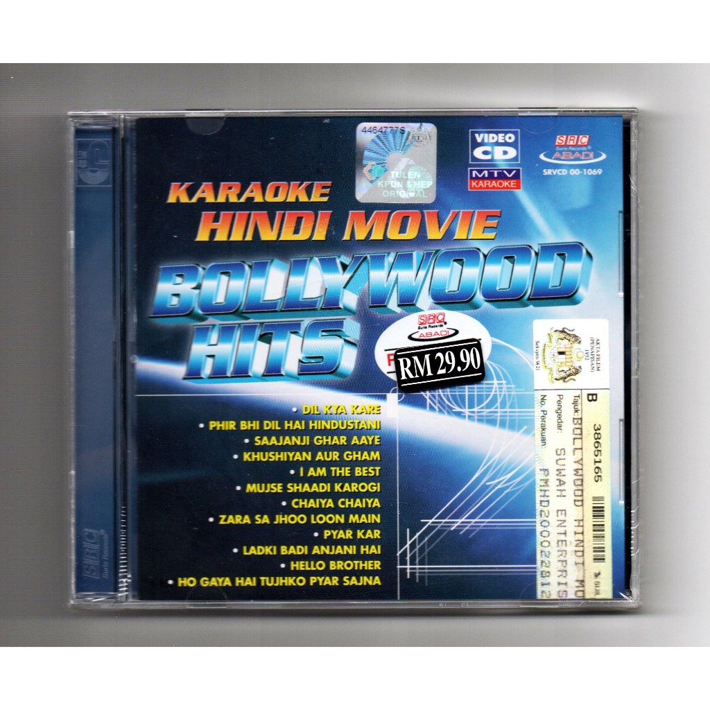 Bollywood Hits Karaoke Hindi Movie ( MTV Karaoke VCD ) Shopee