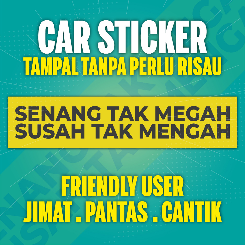 CAR STICKER I MOTIVASI I WINDOW AND GLASS I EASY INSTALL | Shopee ...