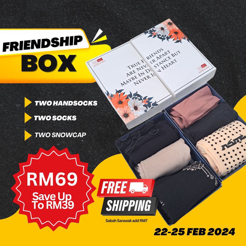 FRIENDSHIP BOX (HANDSOCKS + SOCKS + SNOWCAP) | Shopee Philippines