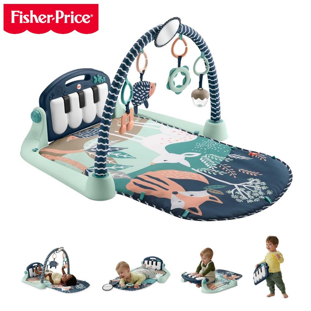 Fisher Price Baby Gym Playmat With Kick Play Piano And Tummy Time Toys Moonlight Forest Navy Fawn Shopee Philippines