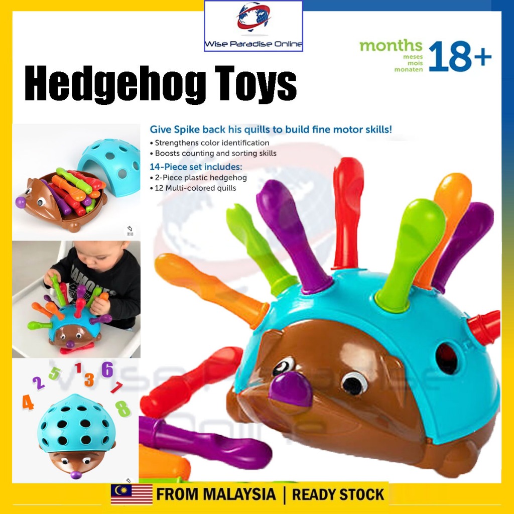 Spike Hedgehog Color Sorting Toy Sensory Learning Montessori Educational Toddlers Toy for Kids ...