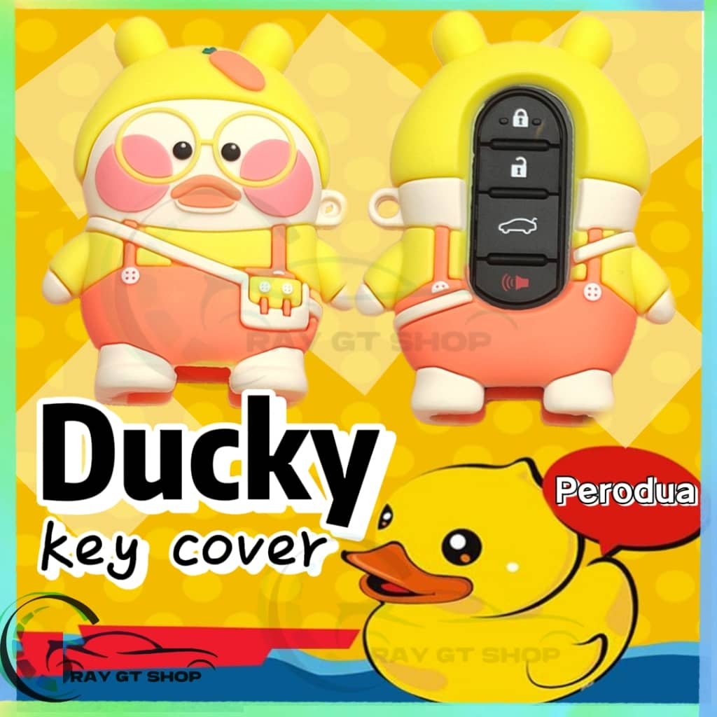 Sarung Kunci Kereta Ducky Perodua Car Alarm Remote Keyless Cartoon Key