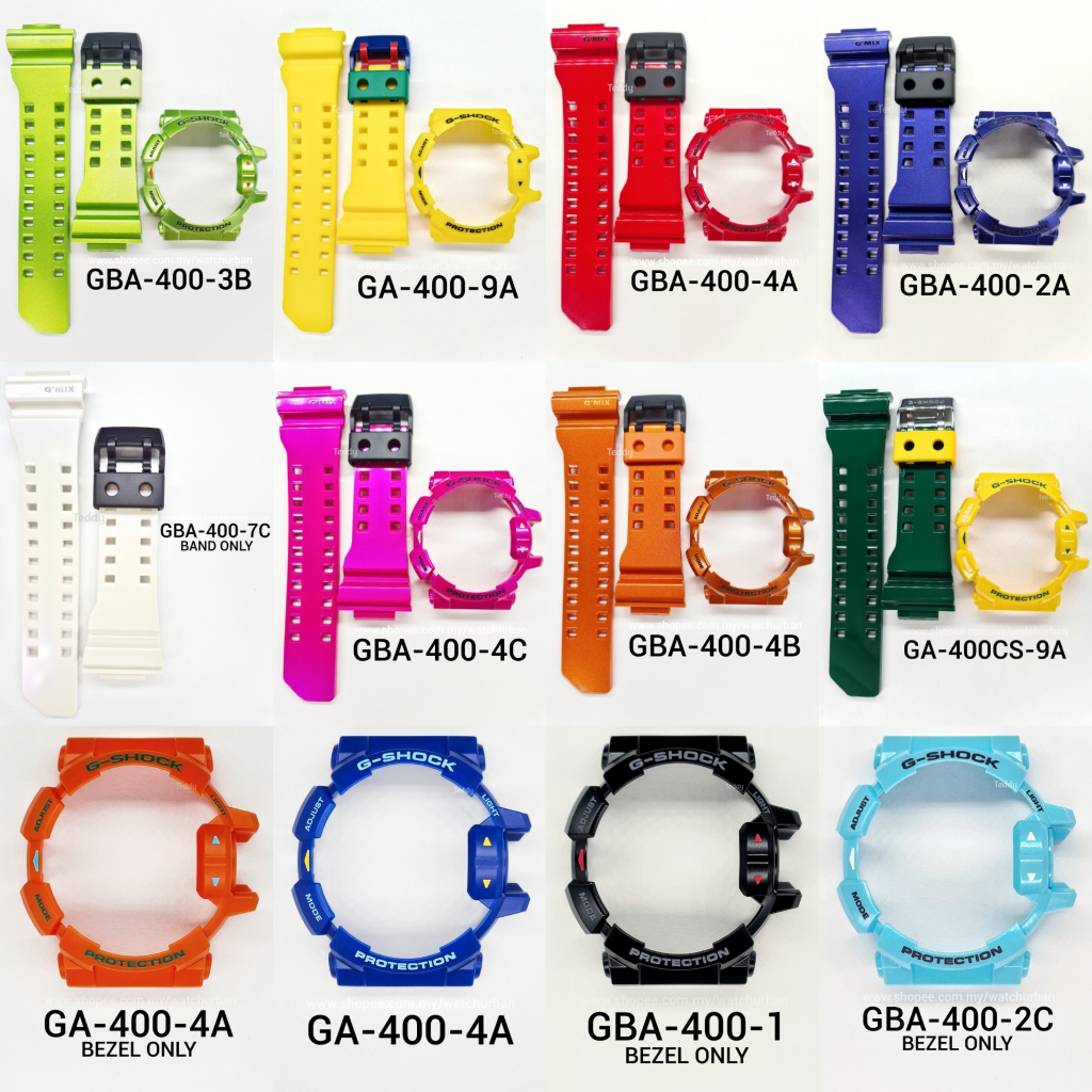 CASIO G SHOCK BAND AND BEZEL GA400 GBA400 GA 400 GBA 400