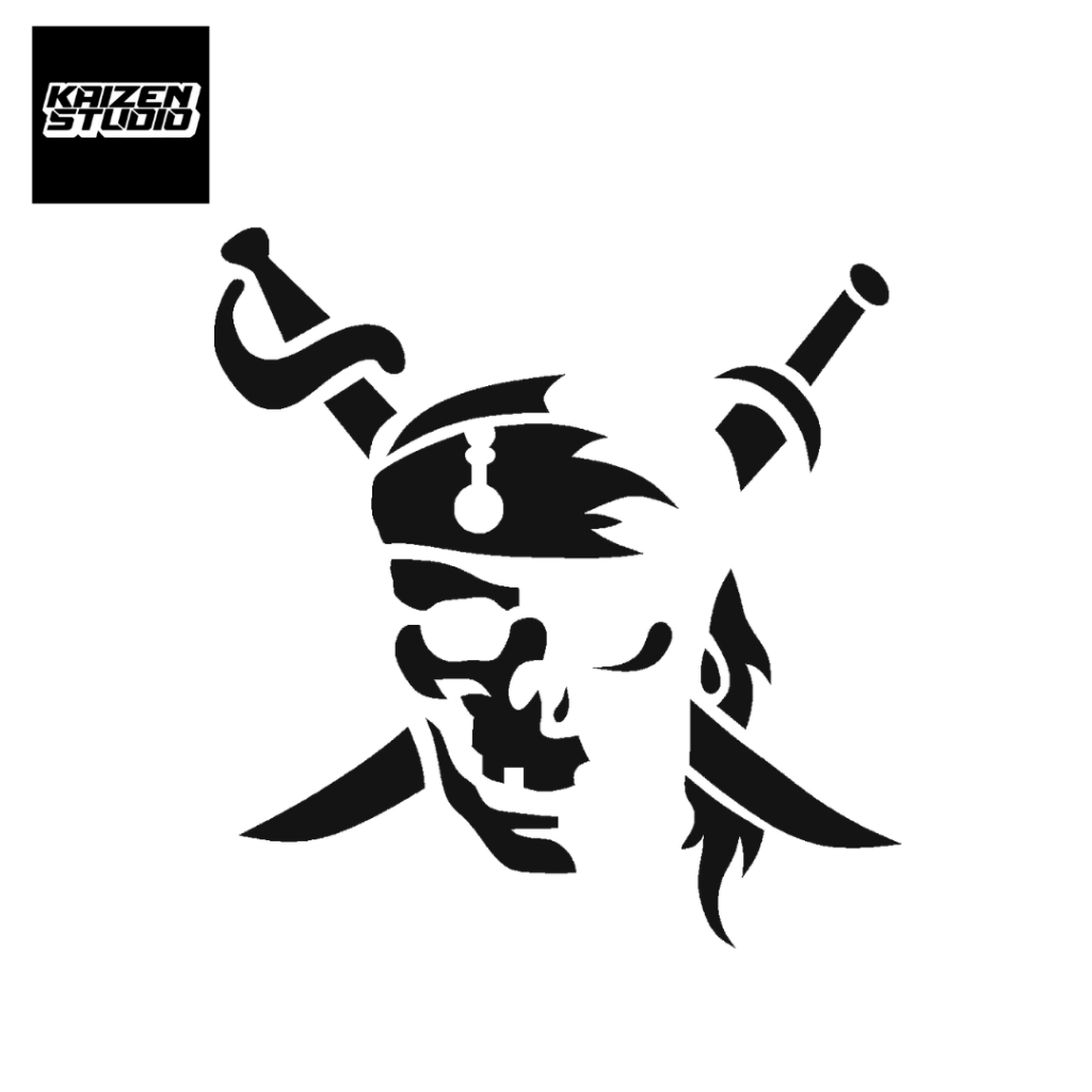 KAIZEN STUDIO Pirate Pirates of The Carribean Vinyl Cutting Car Sticker