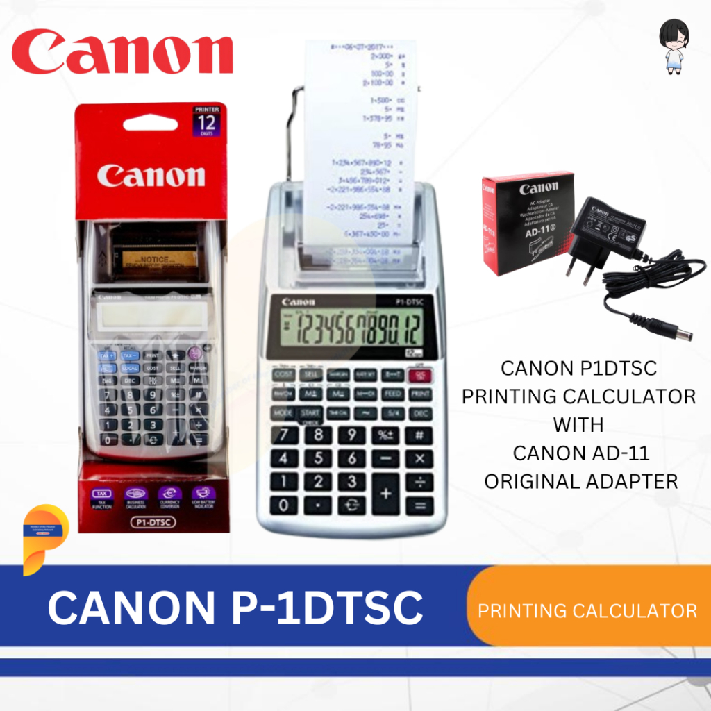 Canon P1-DTSC Portable Printing Calculator Receipt / Shop / Accounting ...