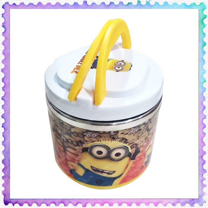 Despicable Me 2 Minion Food Container Jar with yellow handle Food grade ...