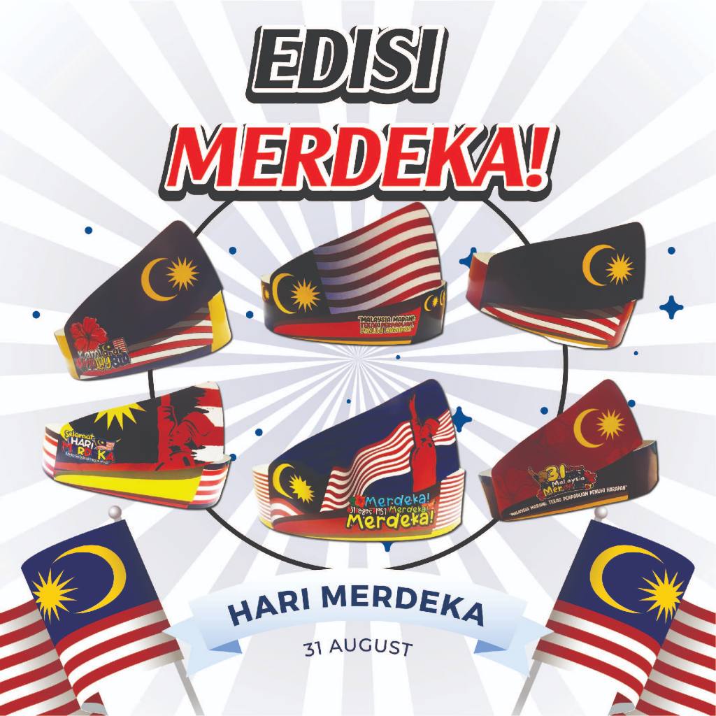 Merdeka ramp / Independence day ramp / merdeka decoration / merdeka hat ...