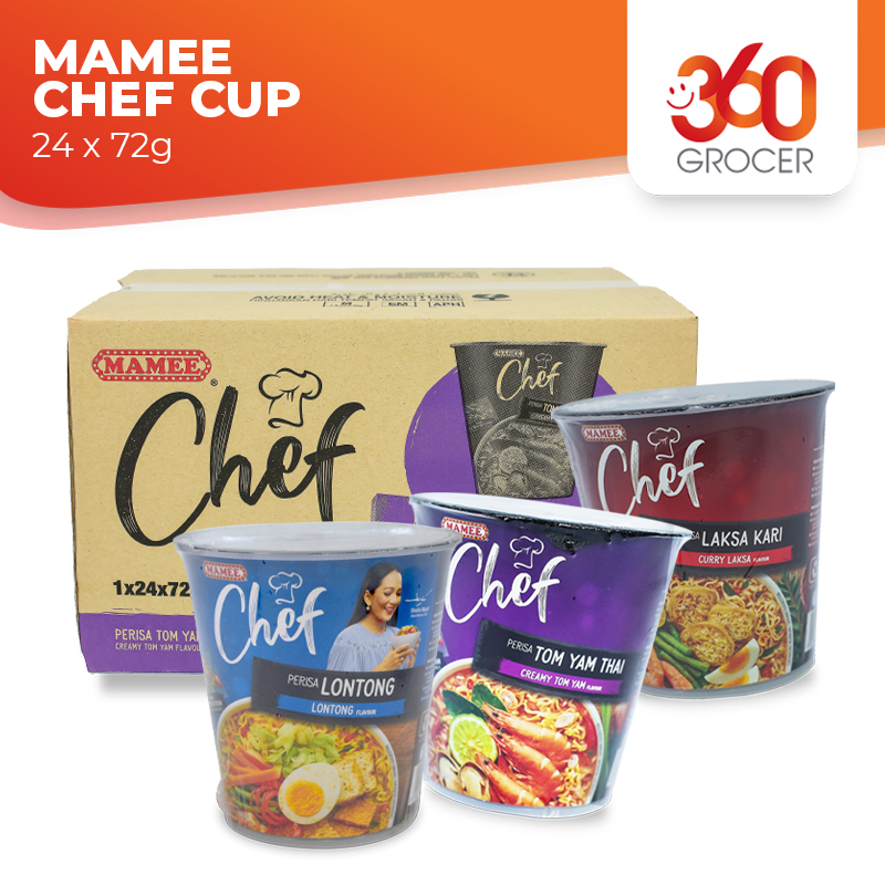 MAMEE CHEF CUP INSTANT NOODLES - 24 x 72G | Shopee Philippines