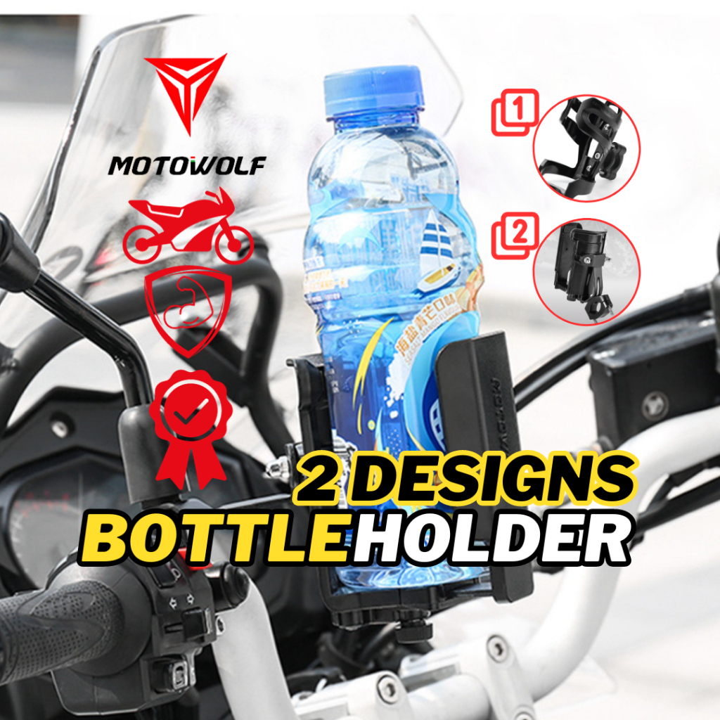 MOTOWOLF Bottle Holder Motorcycle Bicycle Pemegang Botol Crash Bar