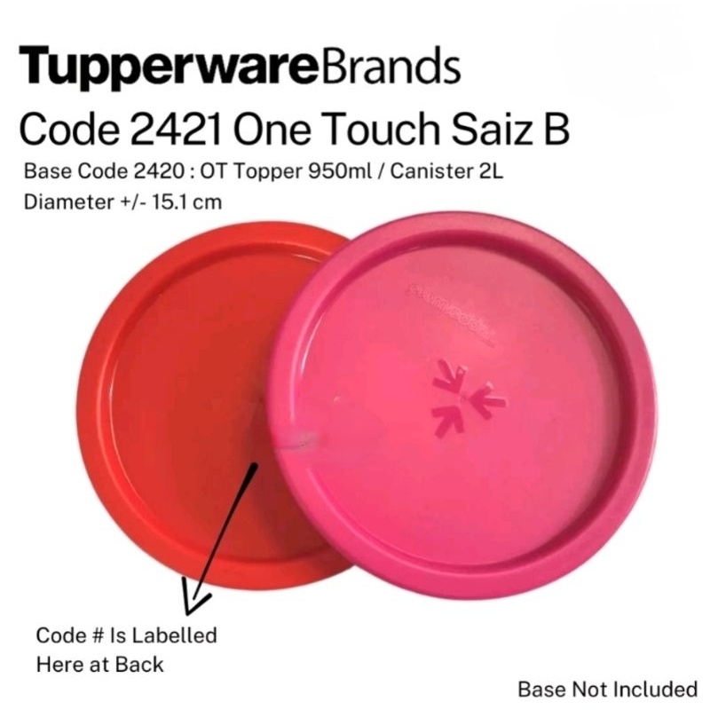 Tupperware Spare Part One Touch Seal / Cover (1pc) | Shopee Philippines