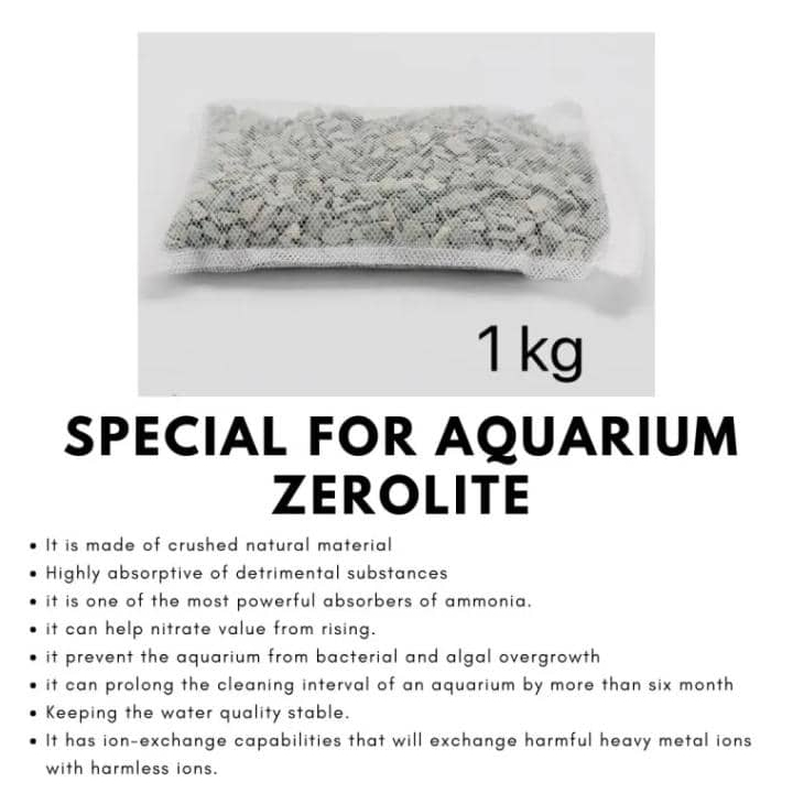 Aquarium Fish Tank Filter Media Zeolite with Zip Net 1kg (For