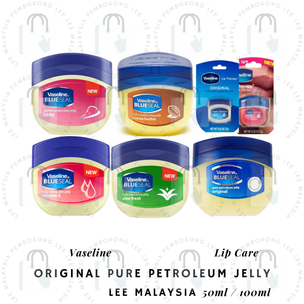 Vaseline Pure Petroleum Jelly/ Aloe Soothing Jelly 50g/ 100g Vaseline ...