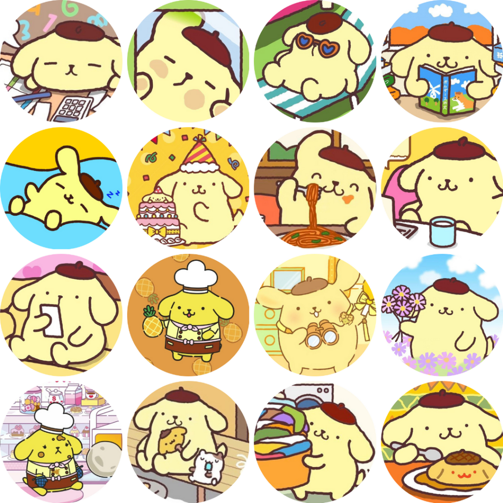 Sanrio Pompompurin Button Badge 58mm 