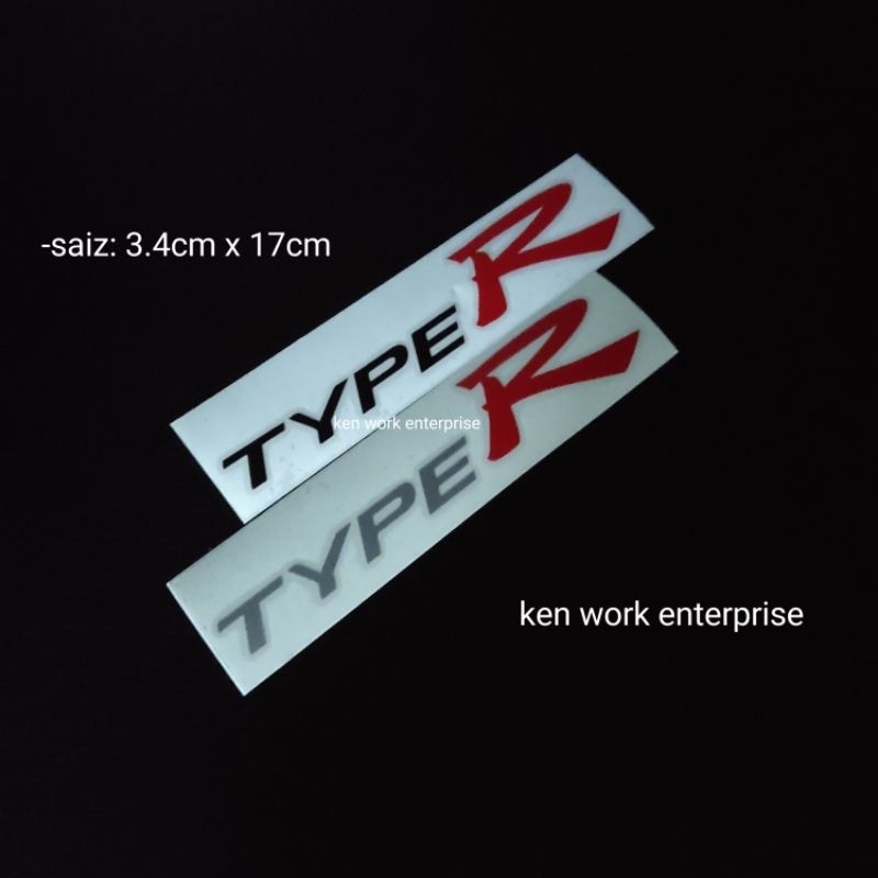 sticker type r honda 0141 car sticker accessories | Shopee Philippines
