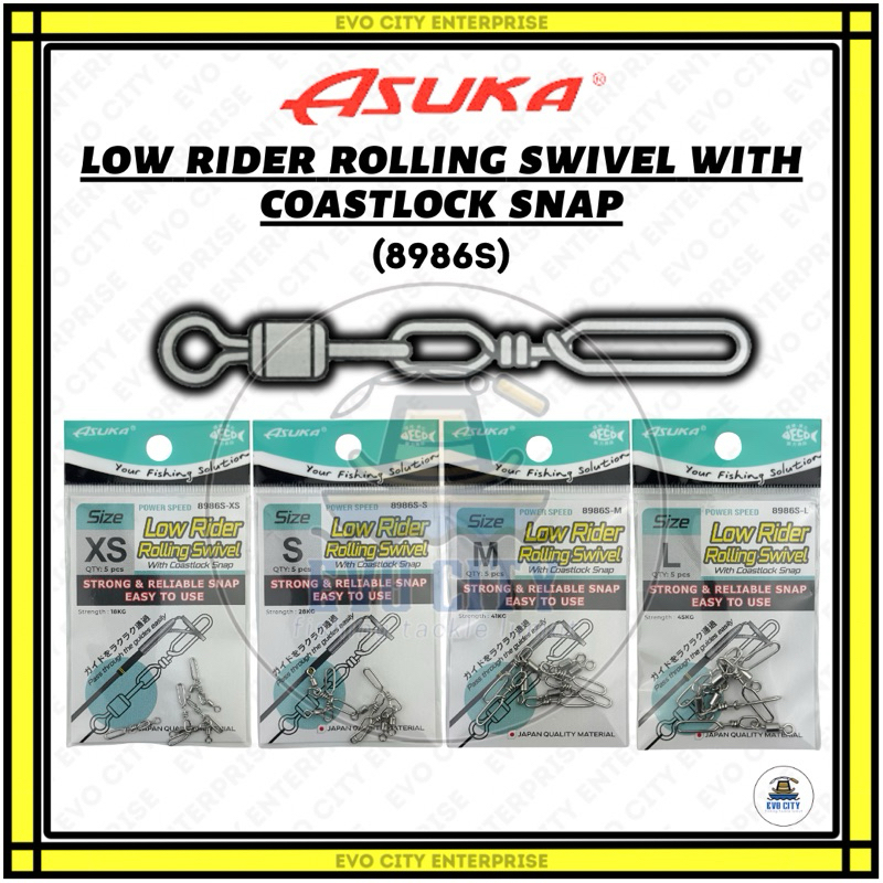 Asuka Low Rider Rolling Swivel with Coastlock Snap (8986S) | Shopee ...