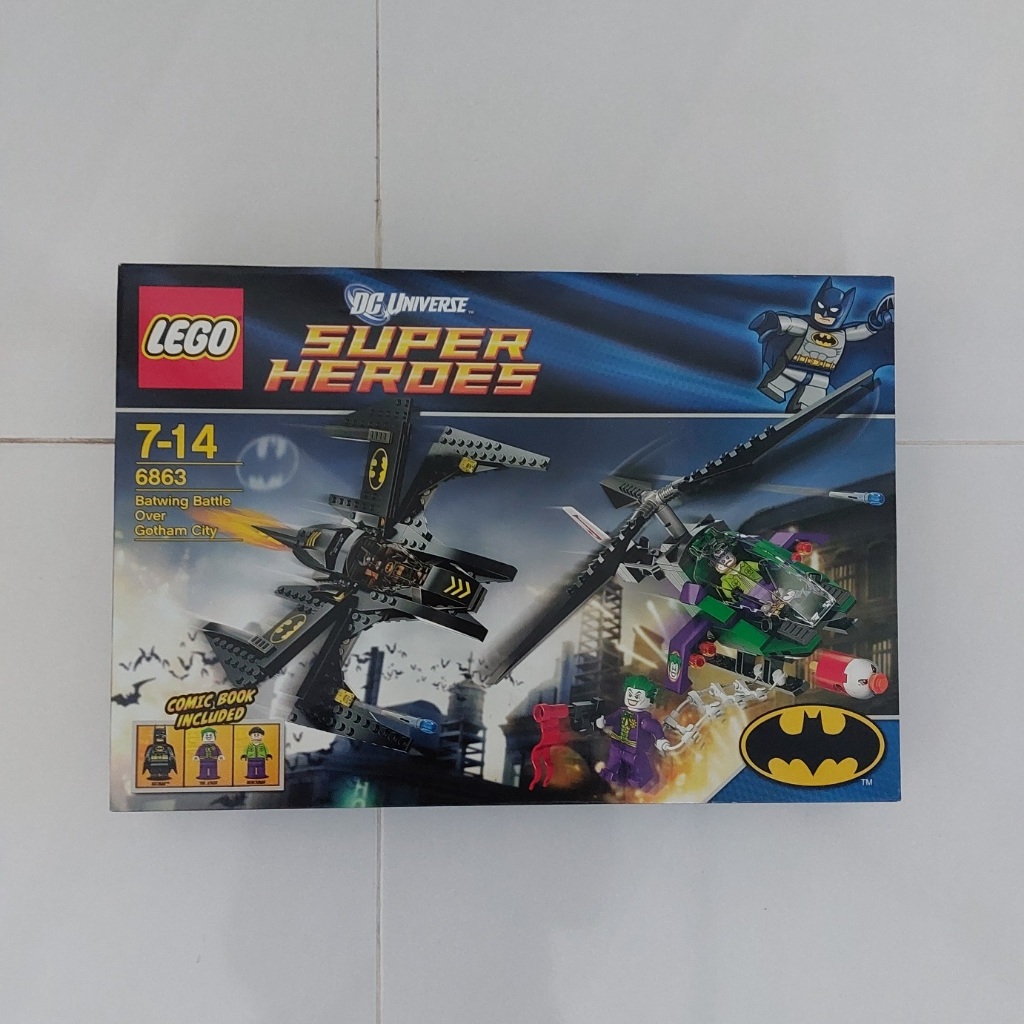 Lego DC Comics Super Heroes Batman 6863 Batwing Battle Over Gotham City ...