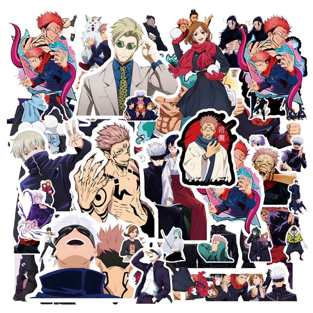 50pcs JUJUTSU KAISEN Japanese anime Vinyl Decal graffiti STICKERS bomb ...