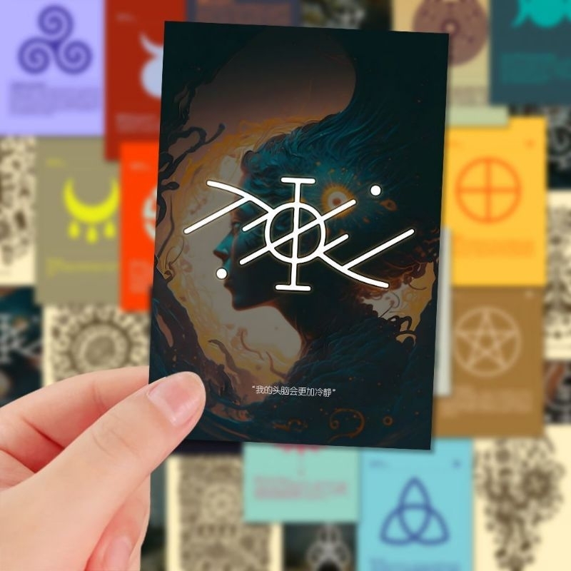 108 Old Witch Rune Stickers Famous Culture Symbols Art Aesthetics ...