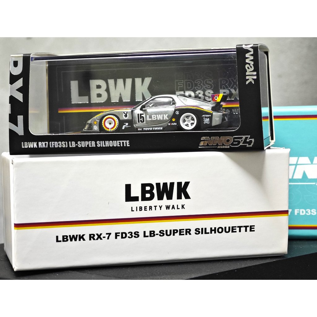 CHASE CAR - INNO64 RX7 (FD3S) LB-Super Silhouette - Hobby Expo 2024 ...