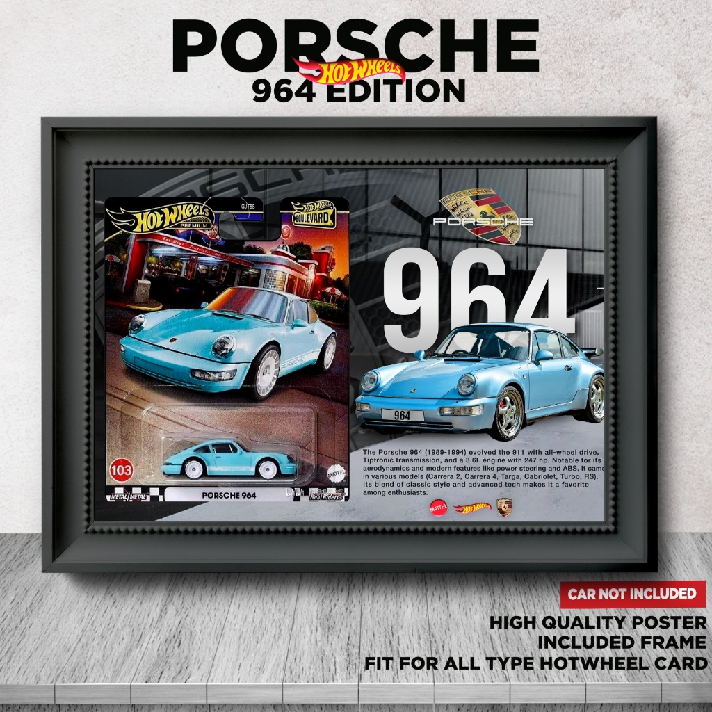 Frame Hotwheels Porsche 964 Edition Poster | Shopee Philippines