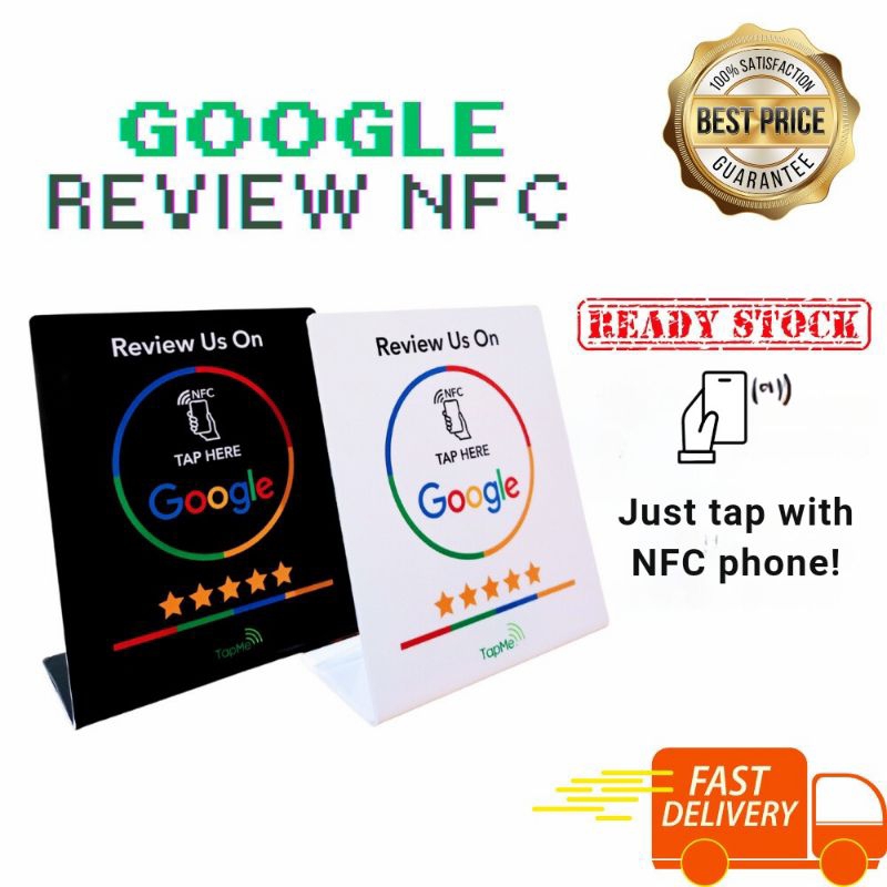 Google Review NFC Smart Tap Fast React Boost Business Restaurant ...