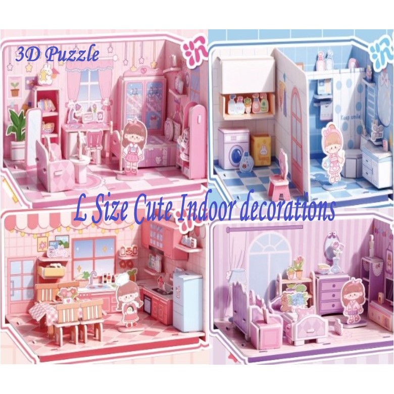 Educational 3D house model puzzle - L Size Cute Indoor decorations ...