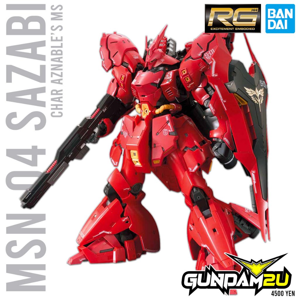 BANDAI RG 1/144 Sazabi - Real Grade 29 MSN-04 Char Aznable Counter ...