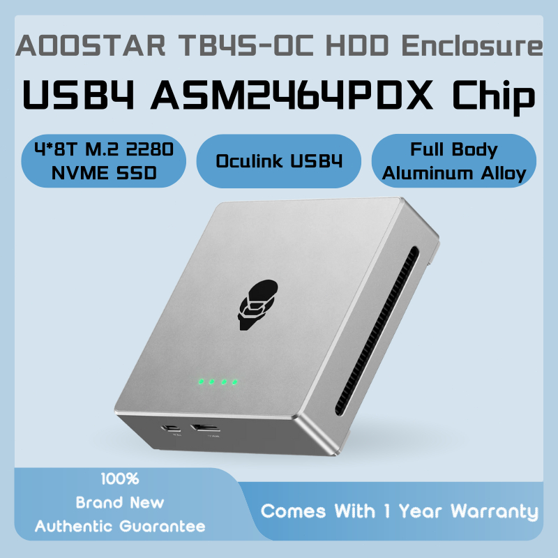 AOOSTAR TB4S-OC USB4+Oculink 4*Slot M.2 NVMe SSD Enclosure Single slot ...