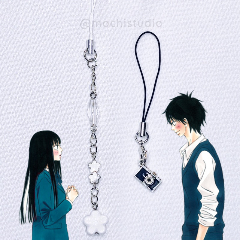 [ New! ] Kimi No Todoke Inspired Phone Charm (Sawako & Kazehaya Couple