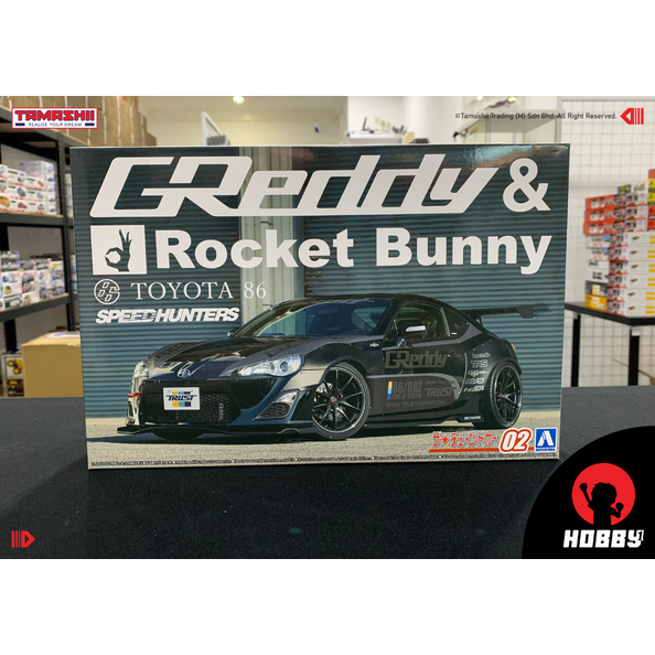 Aoshima 1/24 Toyota 86 ZN6 Greddy & Rocket Bunny – Kit Car Plastique