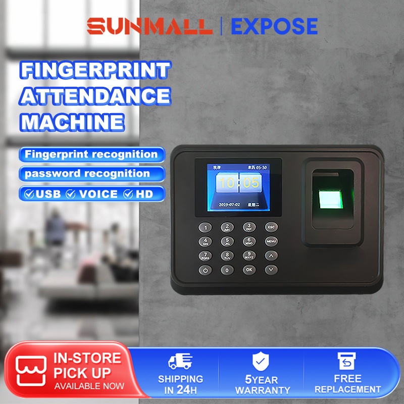 Fingerprint Attendance Machine Punch Card Machine Finger Print Time ...