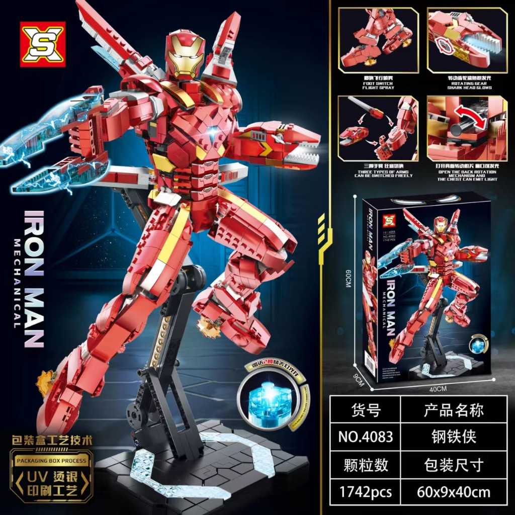 XS MECHANICAL MK85 IRONMAN BUILDING BLOCKS(XS4083) | Shopee Philippines