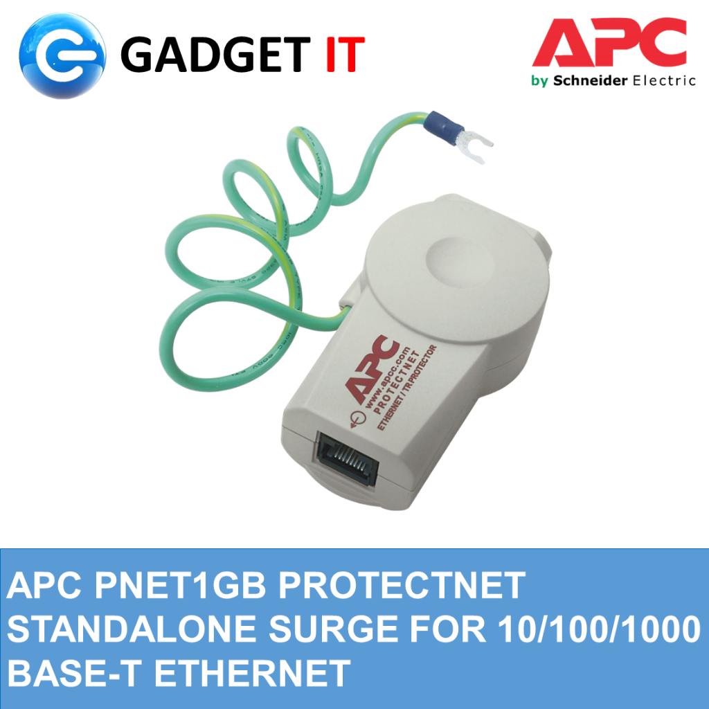 APC ProtectNet standalone surge protector for 10/100/1000 Base-T Ethernet  lines PNET1GB