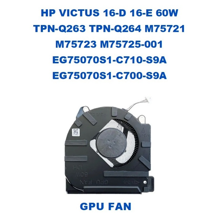 CPU + GPU Cooling Fan For HP Victus RTX3060 - Replacement Fan DC5V 80W