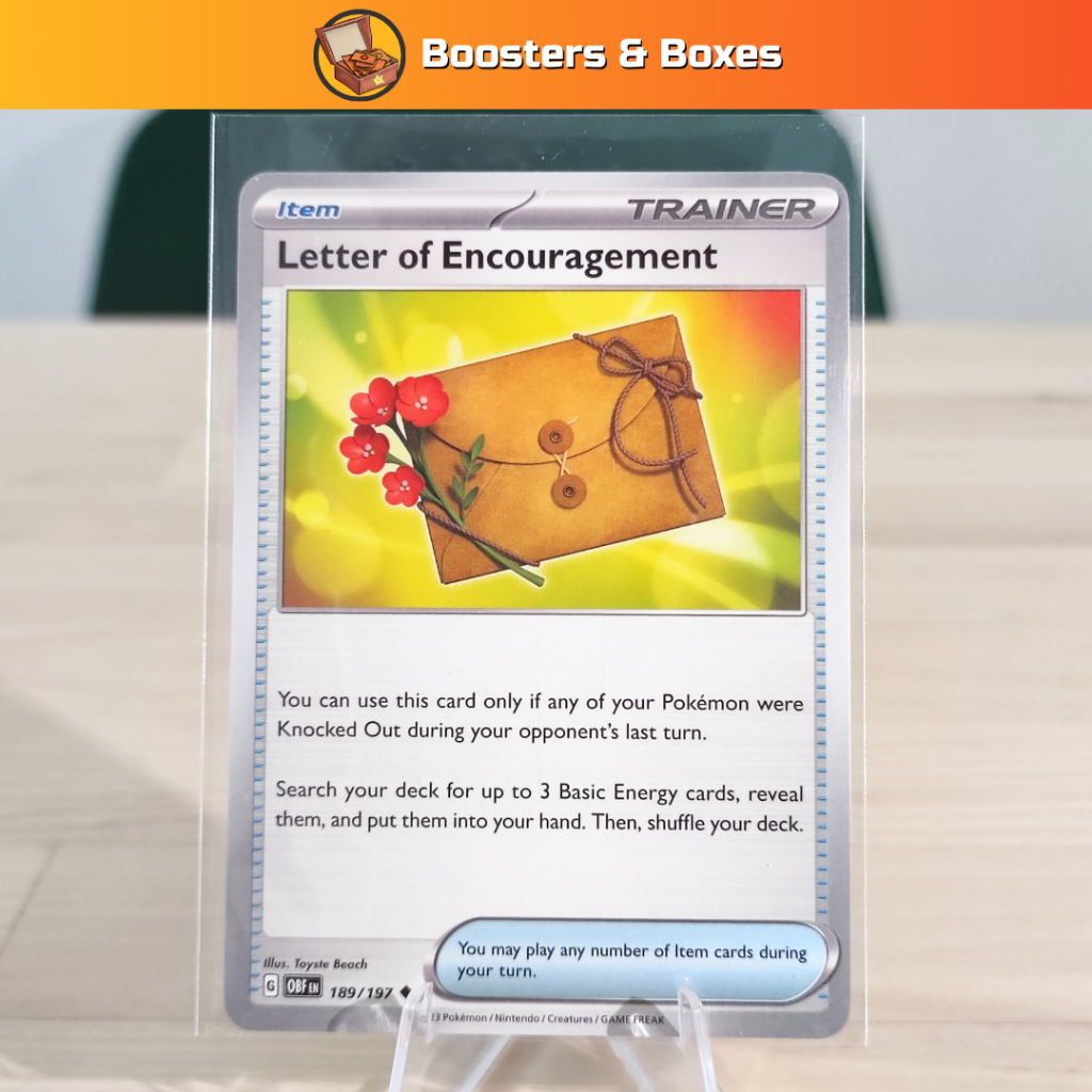 letter of encouragement pokemon card 162/190 Mirror /  Letter of Encouragement - Obsidian