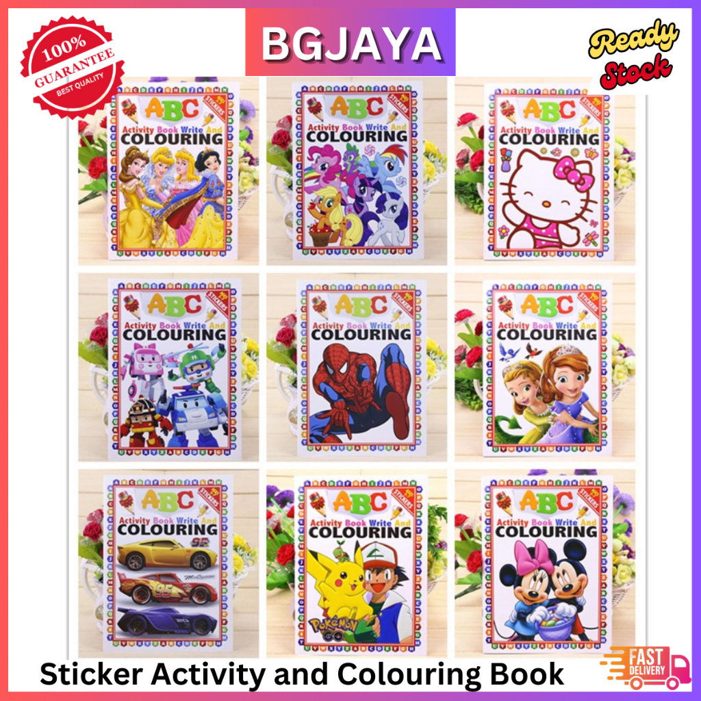 ABC Activity Book Write And Colouring Kids Early Learning Books with ...