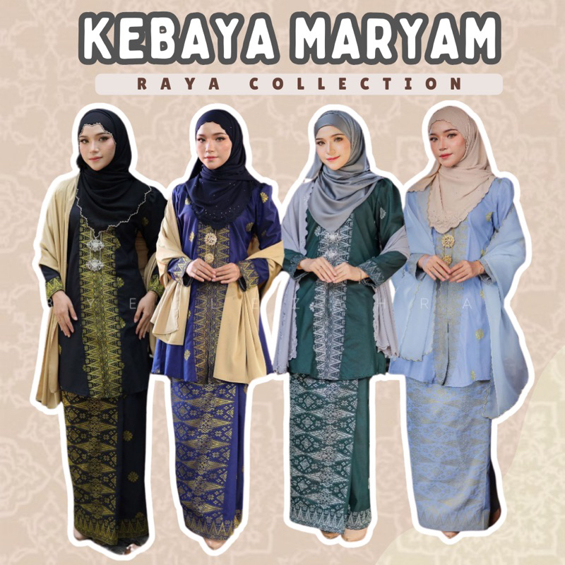 Raya 2024 Maryam Songket Kebaya Dress Kebarung Labuh Adult Modern ...