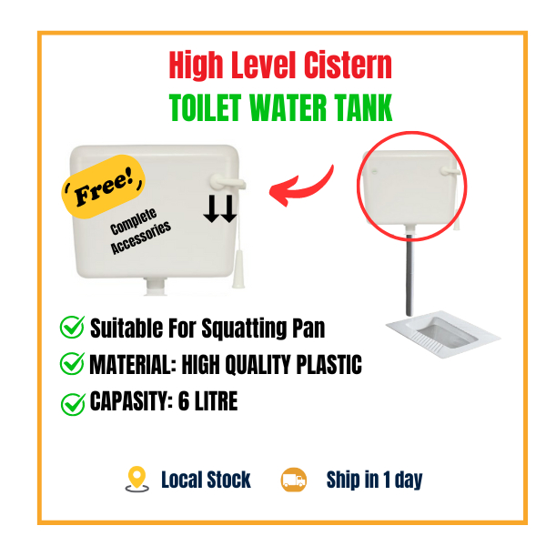 6 Litred High Level Lever Handle Water Tank Cistern Lever Handle ...